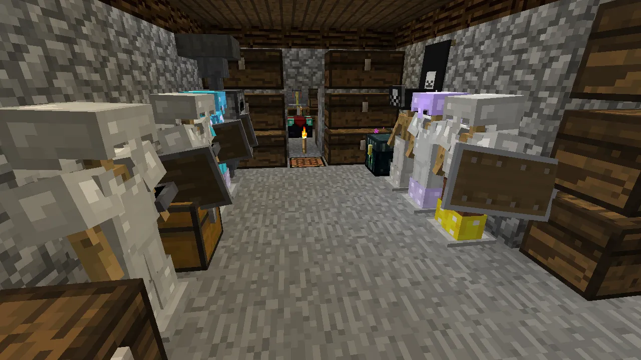 Rows of armor stands