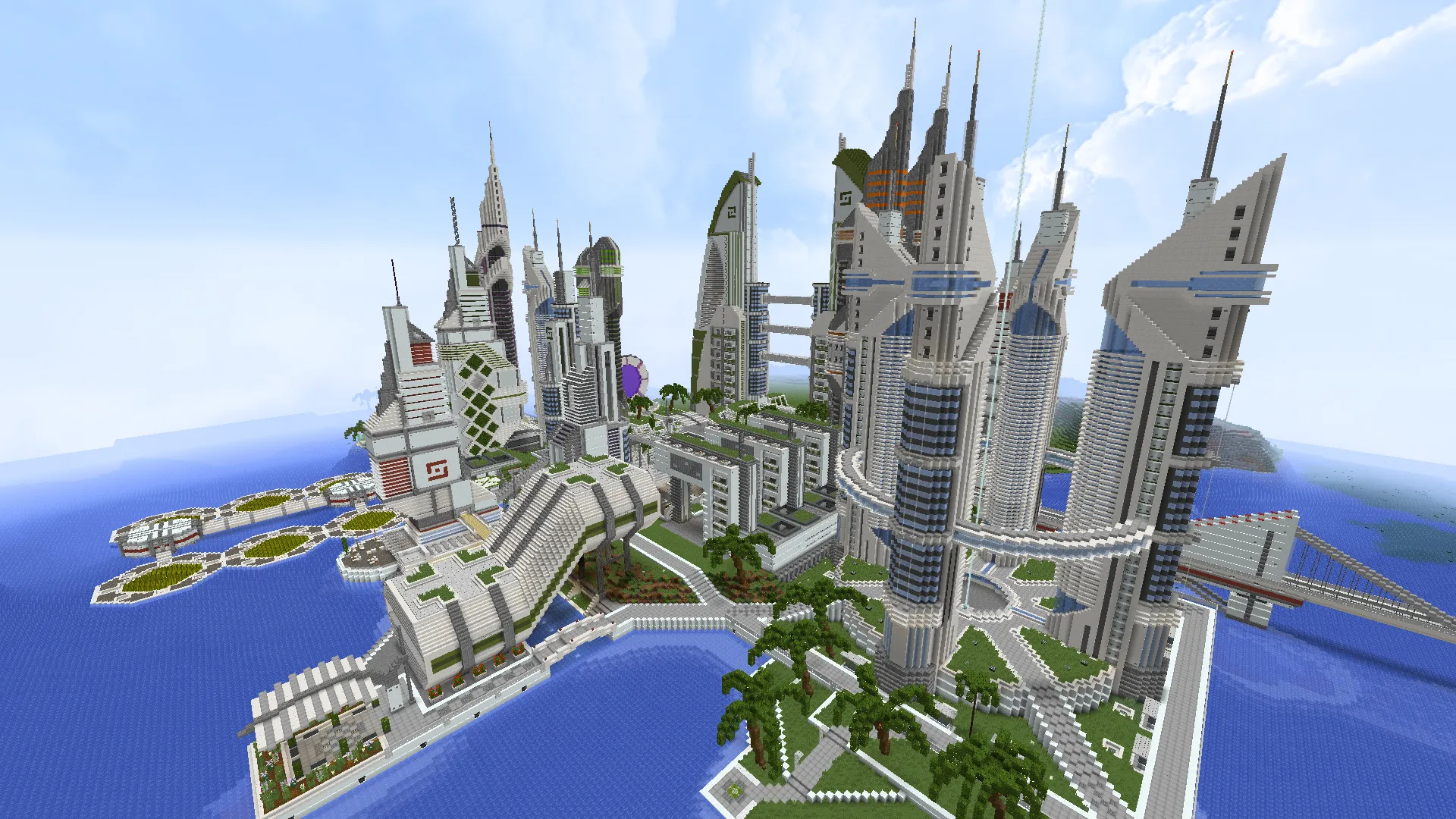 Futuristic Green City by Waldimaster